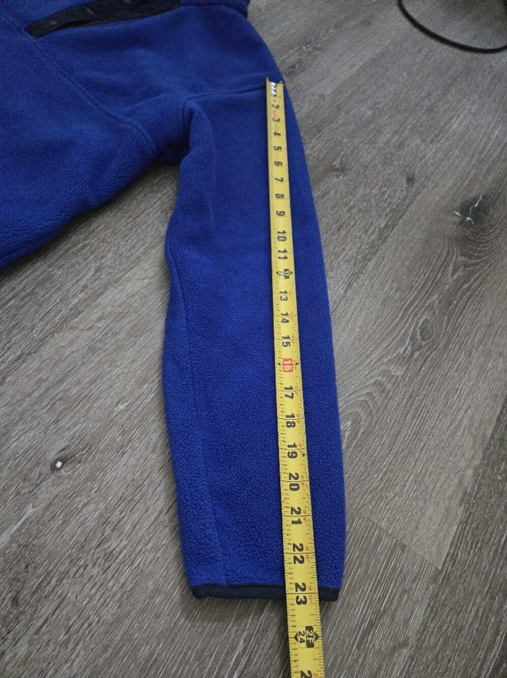Vintage L.L Bean Snap Packet Blue Fleece Pullover Large Retro Winter Hiking - Picture 11 of 12